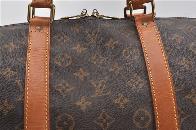 Authentic Louis Vuitton Monogram Keepall Bandouliere 55 M41414 Boston Bag 8670F