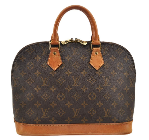 Authentic Louis Vuitton Monogram Alma Hand Bag Purse M51130 LV 8671F
