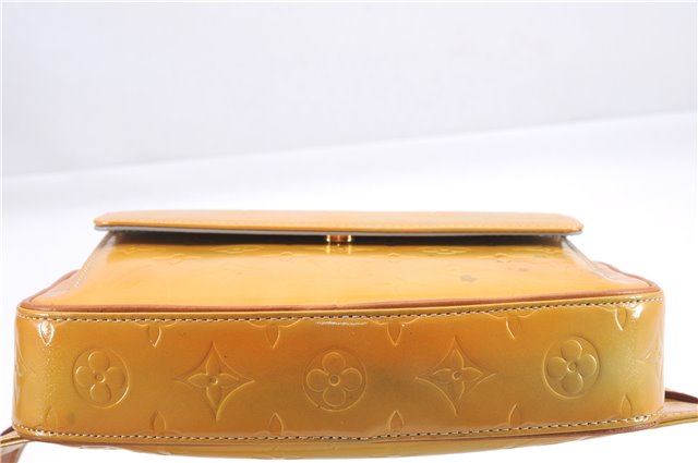 Authentic Louis Vuitton Vernis Fulton Bum Body Waist Bag Yellow M91041 LV 8672D