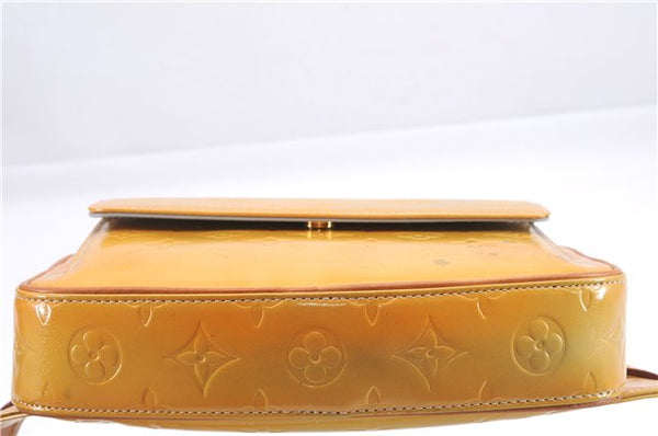 Authentic Louis Vuitton Vernis Fulton Bum Body Waist Bag Yellow M91041 LV 8672D