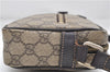 Authentic GUCCI Shoulder Cross Body Bag GG PVC Leather 201447 Brown Junk 8673D