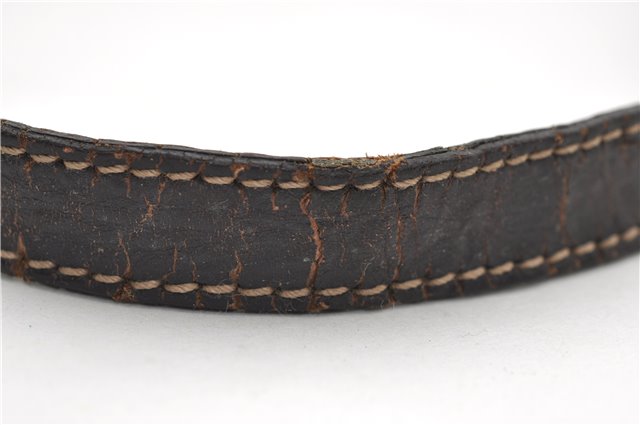 Authentic GUCCI Shoulder Cross Body Bag GG PVC Leather 201447 Brown Junk 8673D