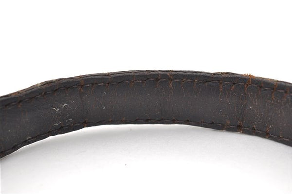 Authentic GUCCI Shoulder Cross Body Bag GG PVC Leather 201447 Brown Junk 8673D