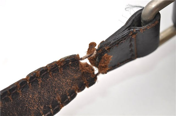 Authentic GUCCI Shoulder Cross Body Bag GG PVC Leather 201447 Brown Junk 8673D