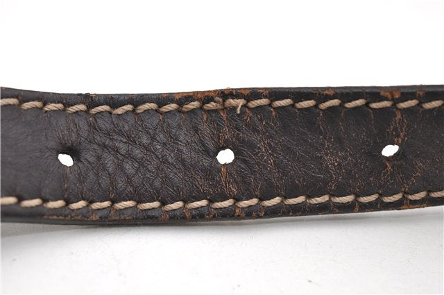 Authentic GUCCI Shoulder Cross Body Bag GG PVC Leather 201447 Brown Junk 8673D