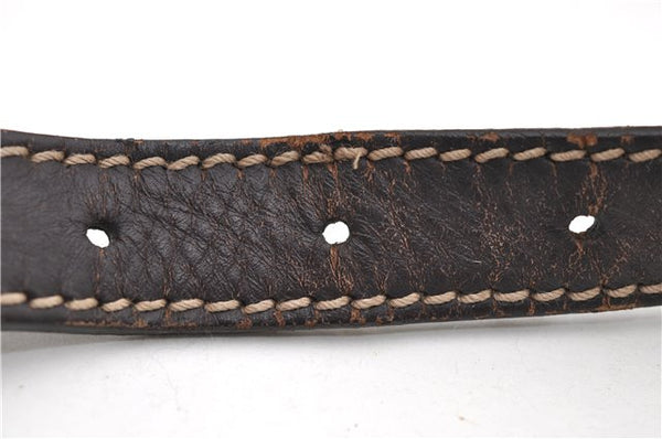 Authentic GUCCI Shoulder Cross Body Bag GG PVC Leather 201447 Brown Junk 8673D