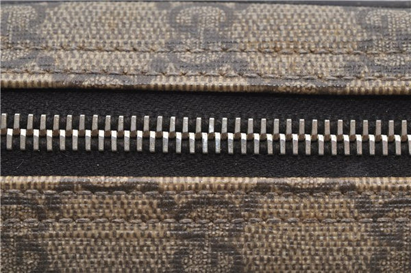 Authentic GUCCI Shoulder Cross Body Bag GG PVC Leather 201447 Brown Junk 8673D