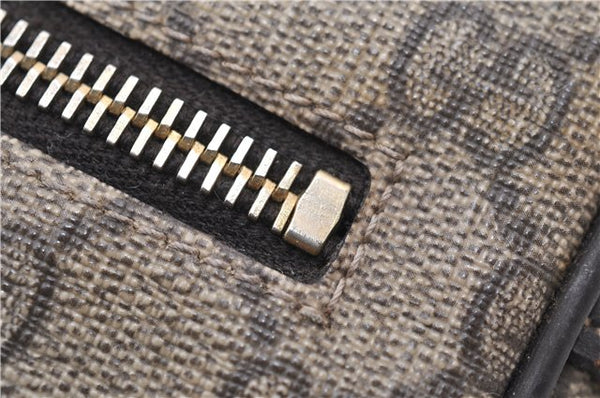 Authentic GUCCI Shoulder Cross Body Bag GG PVC Leather 201447 Brown Junk 8673D