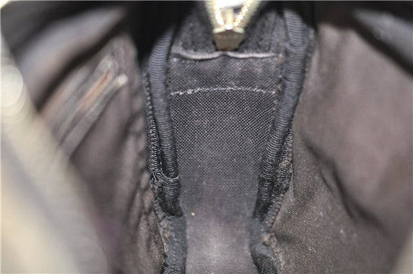 Authentic GUCCI Shoulder Cross Body Bag GG PVC Leather 201447 Brown Junk 8673D