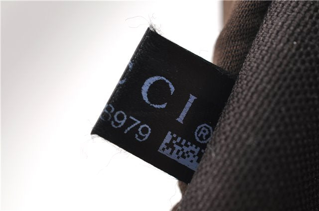 Authentic GUCCI Shoulder Cross Body Bag GG PVC Leather 201447 Brown Junk 8673D