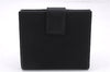 Authentic GUCCI Sherry Line Bifold Wallet Purse Nylon Leather 146195 Black 8673E