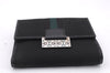 Authentic GUCCI Sherry Line Bifold Wallet Purse Nylon Leather 146195 Black 8673E