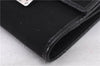 Authentic GUCCI Sherry Line Bifold Wallet Purse Nylon Leather 146195 Black 8673E