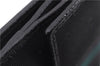 Authentic GUCCI Sherry Line Bifold Wallet Purse Nylon Leather 146195 Black 8673E