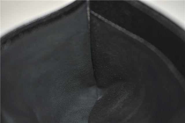 Authentic GUCCI Sherry Line Bifold Wallet Purse Nylon Leather 146195 Black 8673E