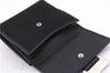 Authentic GUCCI Sherry Line Bifold Wallet Purse Nylon Leather 146195 Black 8673E