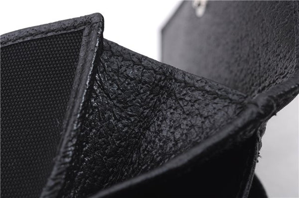 Authentic GUCCI Sherry Line Bifold Wallet Purse Nylon Leather 146195 Black 8673E