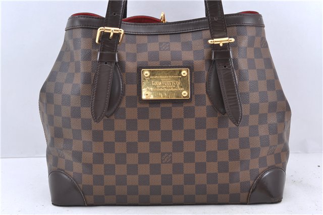 Authentic LOUIS VUITTON Damier Hampstead MM Shoulder Tote Bag N51204 LV 8674C