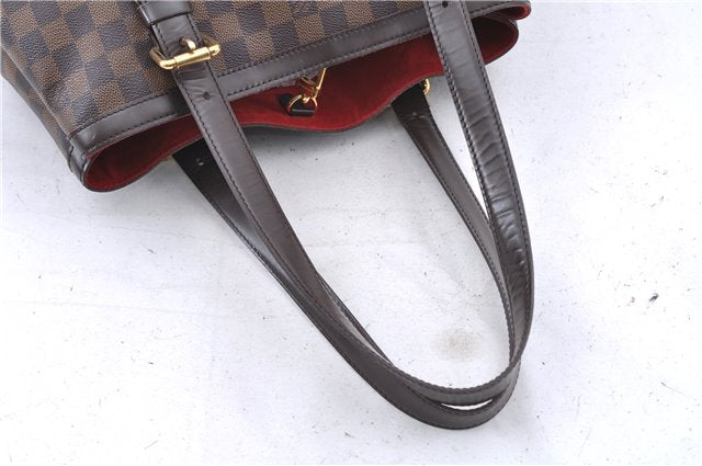 Authentic LOUIS VUITTON Damier Hampstead MM Shoulder Tote Bag N51204 LV 8674C