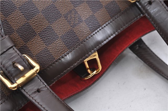 Authentic LOUIS VUITTON Damier Hampstead MM Shoulder Tote Bag N51204 LV 8674C