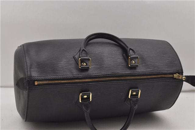 Authentic Louis Vuitton Epi Speedy 35 Hand Boston Bag Black M42992 LV 8675D