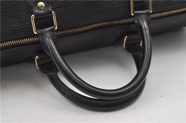 Authentic Louis Vuitton Epi Speedy 35 Hand Boston Bag Black M42992 LV 8675D