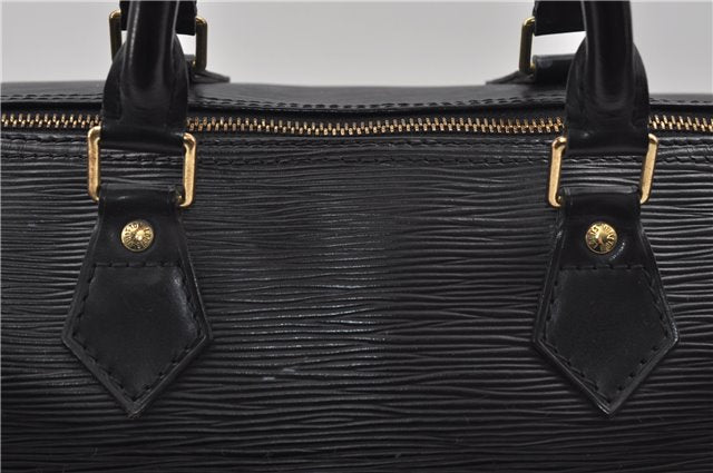 Authentic Louis Vuitton Epi Speedy 35 Hand Boston Bag Black M42992 LV 8675D