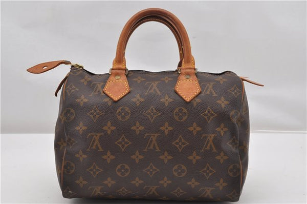 Authentic Louis Vuitton Monogram Speedy 25 Boston Hand Bag M41528 LV 8679F