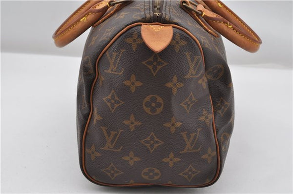 Authentic Louis Vuitton Monogram Speedy 25 Boston Hand Bag M41528 LV 8679F