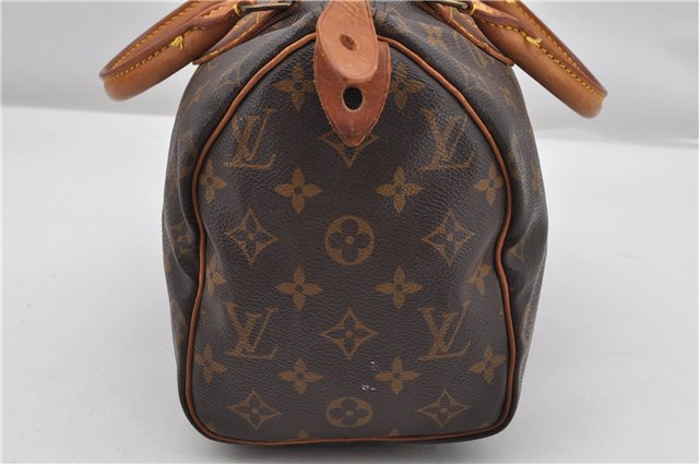 Authentic Louis Vuitton Monogram Speedy 25 Boston Hand Bag M41528 LV 8679F