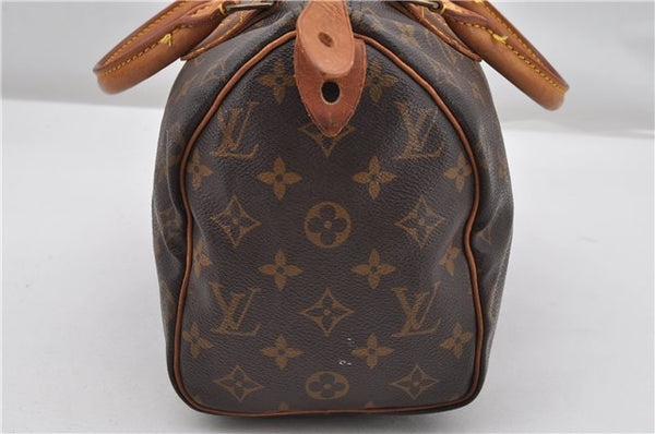 Authentic Louis Vuitton Monogram Speedy 25 Boston Hand Bag M41528 LV 8679F