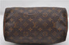 Authentic Louis Vuitton Monogram Speedy 25 Boston Hand Bag M41528 LV 8679F