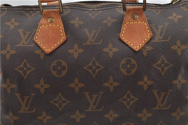Authentic Louis Vuitton Monogram Speedy 25 Boston Hand Bag M41528 LV 8679F