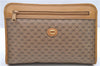 Authentic GUCCI Micro GG PVC Leather Clutch Hand Bag Purse Brown 8681C