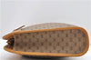 Authentic GUCCI Micro GG PVC Leather Clutch Hand Bag Purse Brown 8681C