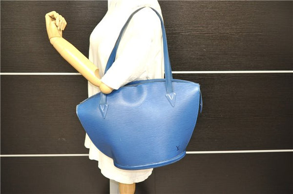 Auth Louis Vuitton Epi Saint Jacques Shopping Shoulder Bag Blue M52265 LV 8681D