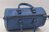 Authentic Louis Vuitton Epi Speedy 25 Hand Boston Bag Blue M43015 LV 8686D