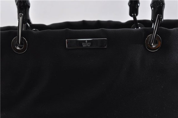 Authentic GUCCI 2Way Shoulder Hand Tote Bag Nylon Leather 0021016 Black 8687C