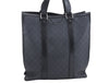 Authentic GUCCI Tote Hand Bag GG PVC Leather 322072 Black 8691D
