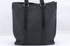 Authentic GUCCI Tote Hand Bag GG PVC Leather 322072 Black 8691D