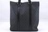 Authentic GUCCI Tote Hand Bag GG PVC Leather 322072 Black 8691D