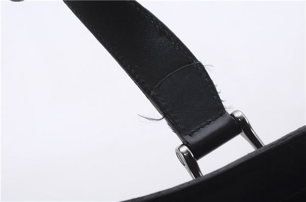 Authentic GUCCI Tote Hand Bag GG PVC Leather 322072 Black 8691D