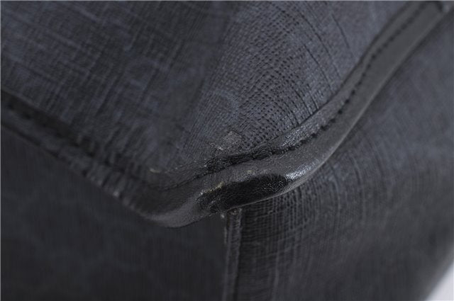 Authentic GUCCI Tote Hand Bag GG PVC Leather 322072 Black 8691D