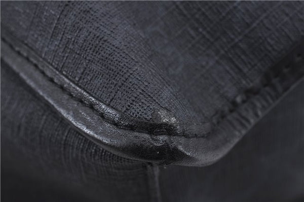 Authentic GUCCI Tote Hand Bag GG PVC Leather 322072 Black 8691D