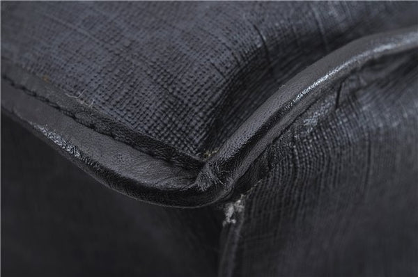 Authentic GUCCI Tote Hand Bag GG PVC Leather 322072 Black 8691D