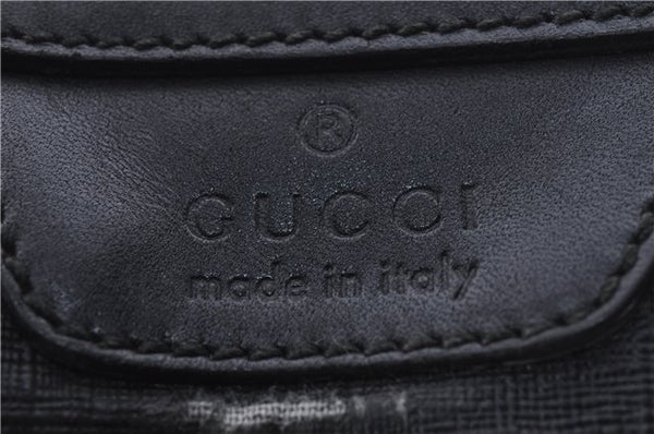 Authentic GUCCI Tote Hand Bag GG PVC Leather 322072 Black 8691D