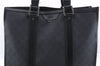 Authentic GUCCI Tote Hand Bag GG PVC Leather 322072 Black 8691D