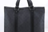 Authentic GUCCI Tote Hand Bag GG PVC Leather 322072 Black 8691D
