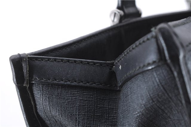 Authentic GUCCI Tote Hand Bag GG PVC Leather 322072 Black 8691D