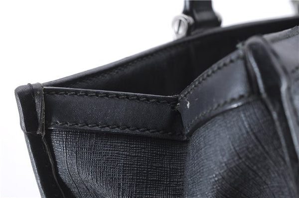 Authentic GUCCI Tote Hand Bag GG PVC Leather 322072 Black 8691D